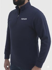 Mock Neck Half Zipper Sweat Shirt